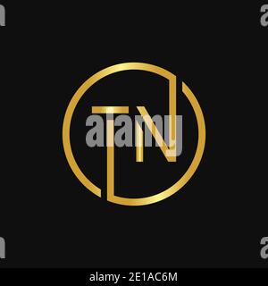 Initial Circle TN letter Logo Design vector Template. Abstract Letter TN logo Design Stock Vector
