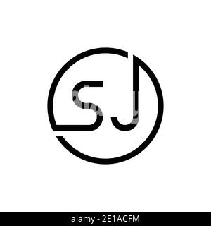 Initial Circle SJ letter Logo Design vector Template. Abstract Letter SJ logo Design Stock Vector