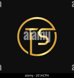 Initial Circle TS letter Logo Design vector Template. Abstract Letter TS logo Design Stock Vector