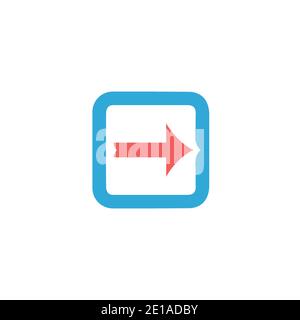Logo Out Of Box Icon Element Template Design Logo. External link. Stock Vector illustration isolated Stock Vector