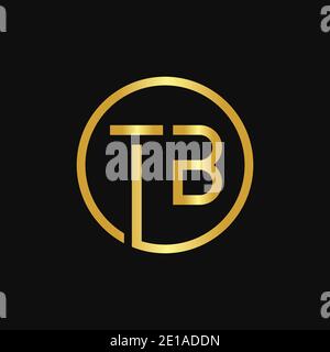 Initial Circle TB letter Logo Design vector Template. Abstract Letter TB logo Design Stock Vector