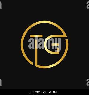 Initial Circle TG letter Logo Design vector Template. Abstract Letter TG logo Design Stock Vector