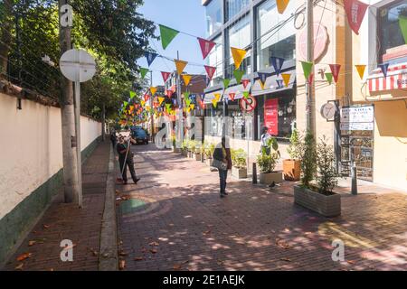 Bogota, Colombia. 5th Jan, 2021. The streets of Bogota alone on the first day of strict quarantine decreed due to high contagion that has been registered in recent weeks by covid 19 in the city of Bogota in the towns of Suba, Engativa and Usaquen. Credit: Daniel Garzon Herazo/ZUMA Wire/Alamy Live News Stock Photo