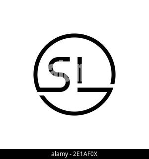Initial Circle SL letter Logo Design vector Template. Abstract Letter SL logo Design Stock Vector