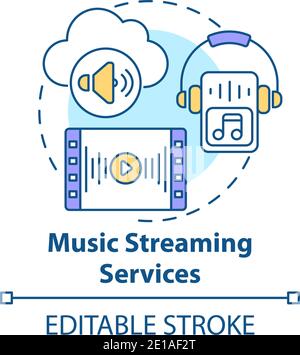 Music streaming services concept icon Stock Vector