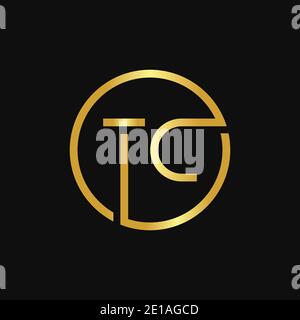 Initial Circle TC letter Logo Design vector Template. Abstract Letter TC logo Design Stock Vector