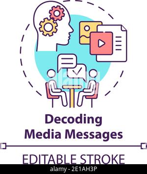 Decoding media messages concept icon Stock Vector Image & Art - Alamy