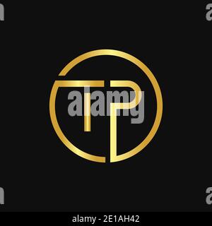 Initial Circle TP letter Logo Design vector Template. Abstract Letter TP logo Design Stock Vector