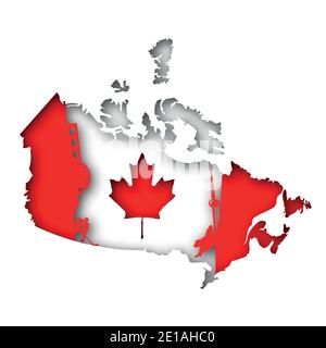 Vector Canada in paper art style Stock Vector