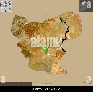Aleppo, province of Syria. High resolution satellite map. Locations and ...