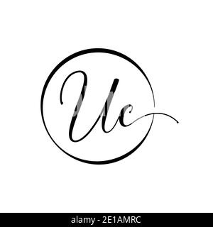 Uc Script Logo Initial Letter UC Logo Design Vector Template. UC Letter Logo Design ...