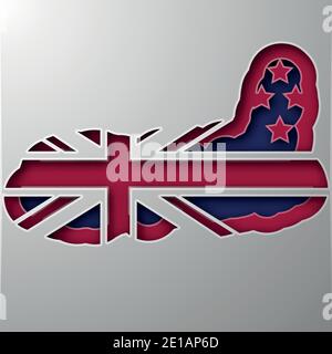 Vector Zealand in paper art style Stock Vector