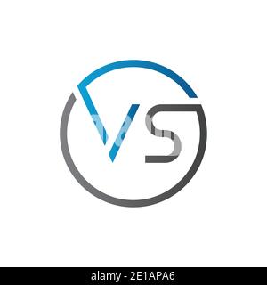 Initial Circle VS Letter Logo Creative Typography Vector Template. Creative Letter VS Logo Vector. Stock Vector