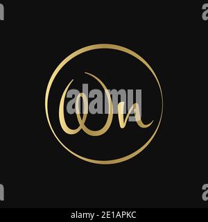 Creative letter WN Logo Design Vector Template. Initial Luxury Letter ...