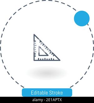square vector icon editable stroke outline icons for web and mobile Stock Vector