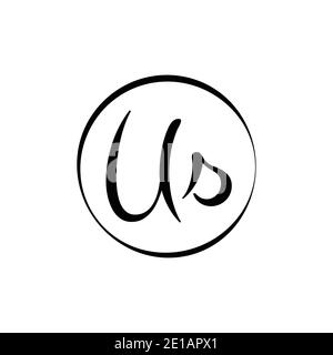 Initial US letter Logo Design vector Template. Abstract Script Letter US logo Design Stock Vector