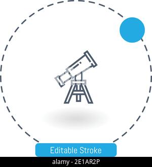 astronomy vector icon editable stroke outline icons for web and mobile Stock Vector