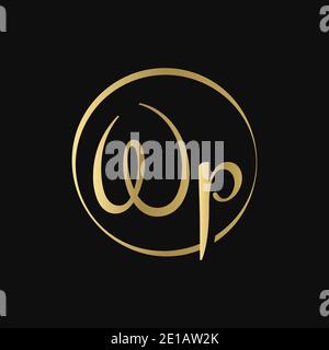 Creative letter WP Logo Design Vector Template. Initial Luxury Letter ...