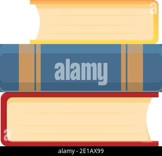 Home books stack icon. Cartoon of home books stack vector icon for web design isolated on white background Stock Vector