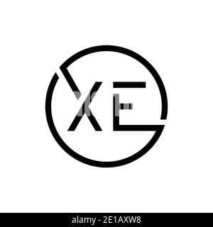 Letter Xe Logo Design Vector Template. Creative Modern Luxurious 