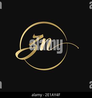 ZN letter Logo Design vector Template. Abstract Script Letter ZN Vector Illustration Stock Vector