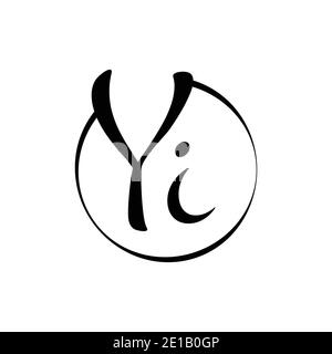 YI Logo Design Vector Template. Initial Luxury Letter YI Vector ...