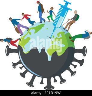 come back to life after the coronavirus covid-19 Stock Vector