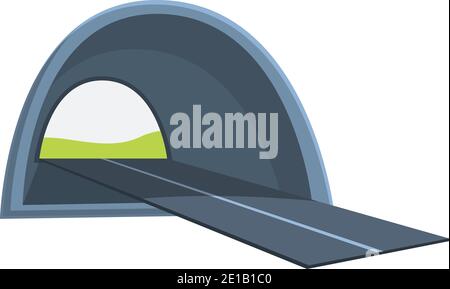 Highway tunnel icon. Cartoon of highway tunnel vector icon for web design isolated on white background Stock Vector