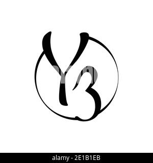 YZ Logo Design Vector Template. Initial Circle Letter YZ Vector ...