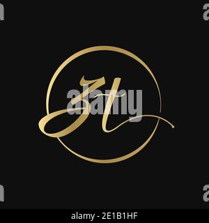 ZT letter Logo Design vector Template. Abstract Script Letter ZT Vector Illustration Stock Vector