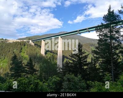 Europa Bridge near Innsbruck. Highest bridge in Europe Stock Photo