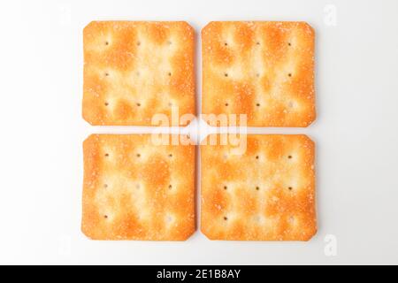 Sweet crackers on white background Stock Photo