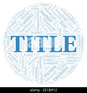 Title typography word cloud create with text only Stock Photo