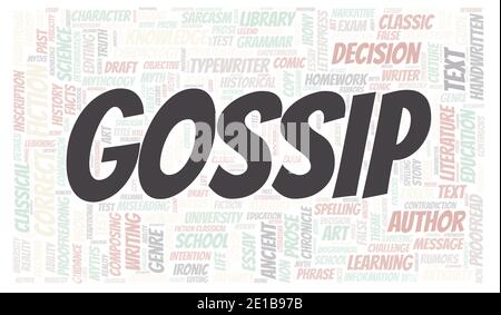 Gossip typography word cloud create with text only Stock Photo