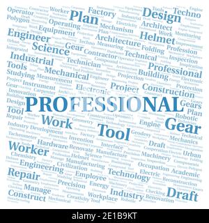 Professional typography word cloud create with text only Stock Photo