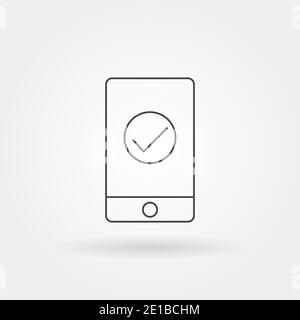 checklist app icon on smartphone. Vector Illustration. isolated over ...