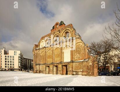 Remains of Anhalter railway station in Berlin. Germany Stock Photo