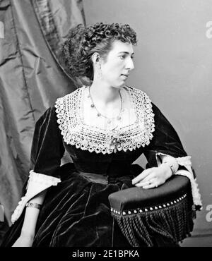 BELLE BOYD (1844-1900) Confederate spy in the American Civil War from her father's hotel in Front Royal, Virginia. Photo about 1865 Stock Photo