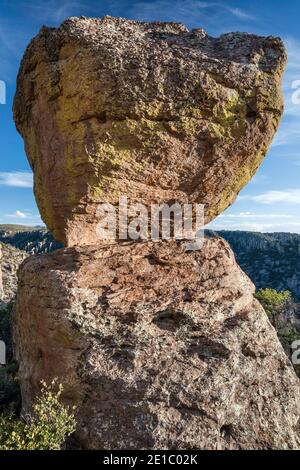 Rhyolite rock pinnacle at Massai Point, Chiricahua National Monument, Arizona, USA Stock Photo