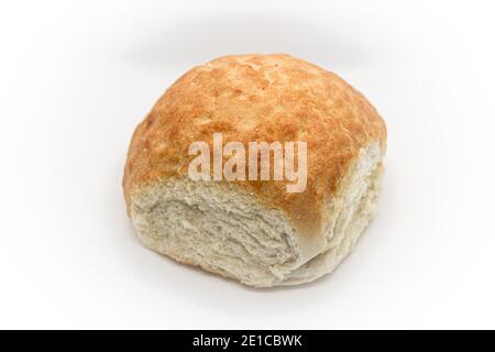 Tiger bread bun, white bread bap Stock Photo