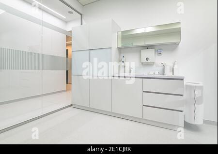 Interior of dentistry medical office, special furniture Stock Photo