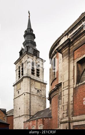 Belfry of Cathedral of St. Aubin  in Namur. Belgium