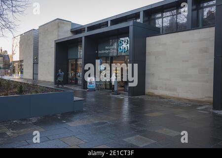 Edinburgh, Scotland - January 6 2021: The new  Co-op location at the Raeburn Place development on Comely Bank Road in Edinburgh, Scotland Stock Photo