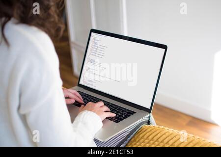 Woman working from home Stock Photo