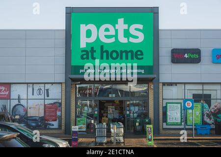 The Pets at Home location at Craigleith Retail Park in Edinburgh. Pets at Home is a large chain selling pet supplies. Stock Photo