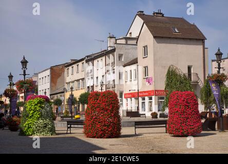 Warszawska street in Ciechanow. Poland Stock Photo