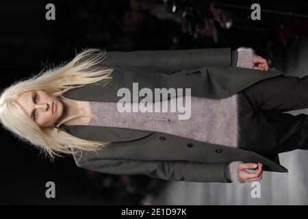 The androgynous model Andrej Pejic walks the runway during the Paul Smith show as part of Paris Menswear Fashion Week Fall/Winter 2011-2012 in Paris, France on January 23, 2011. Photo by Alain Gil-Gonzalez/ABACAPRESS.COM Stock Photo