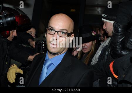 British designer John Galliano and his lawyer Stephane Zerbib are seen leaving the 3rd arrondissement precinct where John Galliano should be confronted with a couple accusing him of anti-Semitic comments in Paris, France on February, 28, 2011. John Galliano, the chief designer at Christian Dior since 1996, has been suspended from his duties at the fashion house after he was arrested for allegedly assaulting a woman and making anti-Semitic remarks at an outdoor Paris cafe 'La Perle'. Photo by ABACAPRESS.COM Stock Photo