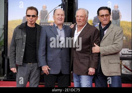 Billy Bob Thornton, James Caan and Andy Garcia attend Robert Duvall hand and footprint ceremony in front of the Chinese Theatre in Los Angeles, January 5, 2011. Photo by Lionel Hahn/AbacaUsa.com Stock Photo