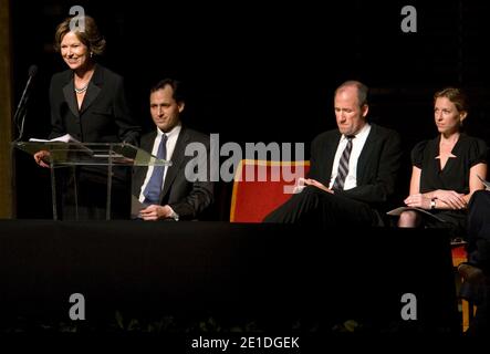 Kati Marton, the widow of Richard Holbrooke speaks at the memorial service for Ambassador Richard Holbrooke held at the Kennedy Center in Washington, D.C., USA, on January 14, 2011. Holbrooke passed away in December after undergoing surgery to repair a tear in his aorta. Photo by Kristoffer Tripplaar/Pool/ABACAPRESS.COM Stock Photo